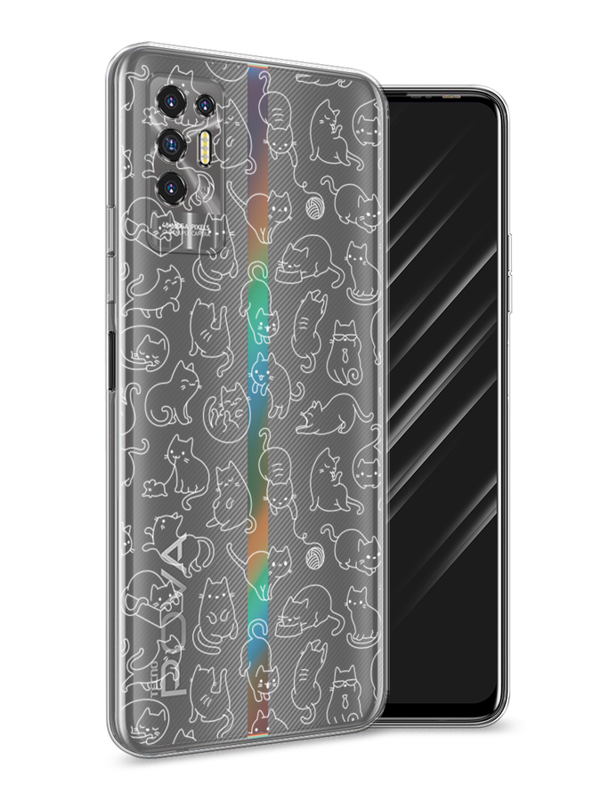 

Чехол Awog на Tecno Pova 2 "Шкодливые котики", Разноцветный, 300550-2