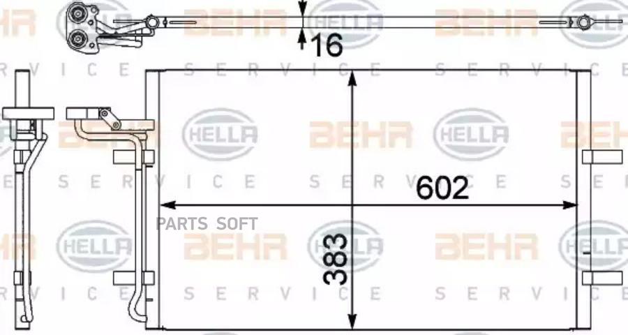 

Радиатор кондиционера BEHRHELLASERVICE 8FC 351 302-571
