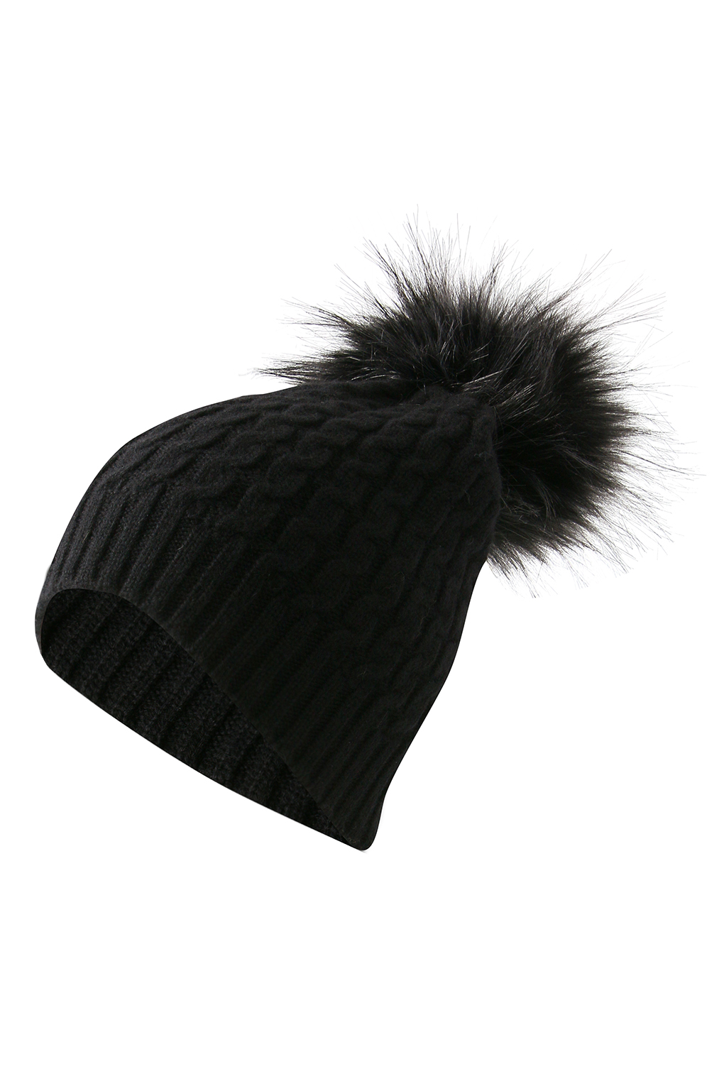 

Шапка женская A + MORE 2111 NOBELPOMPOM черная, 2111 NOBELPOMPOM