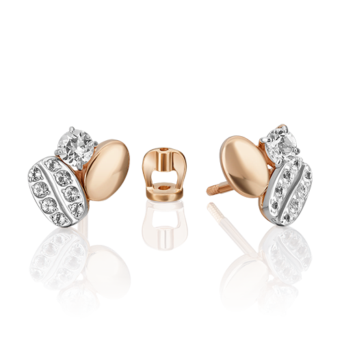 

Серьги пусеты из золота PLATINA jewelry 02-4913, топаз, 02-4913