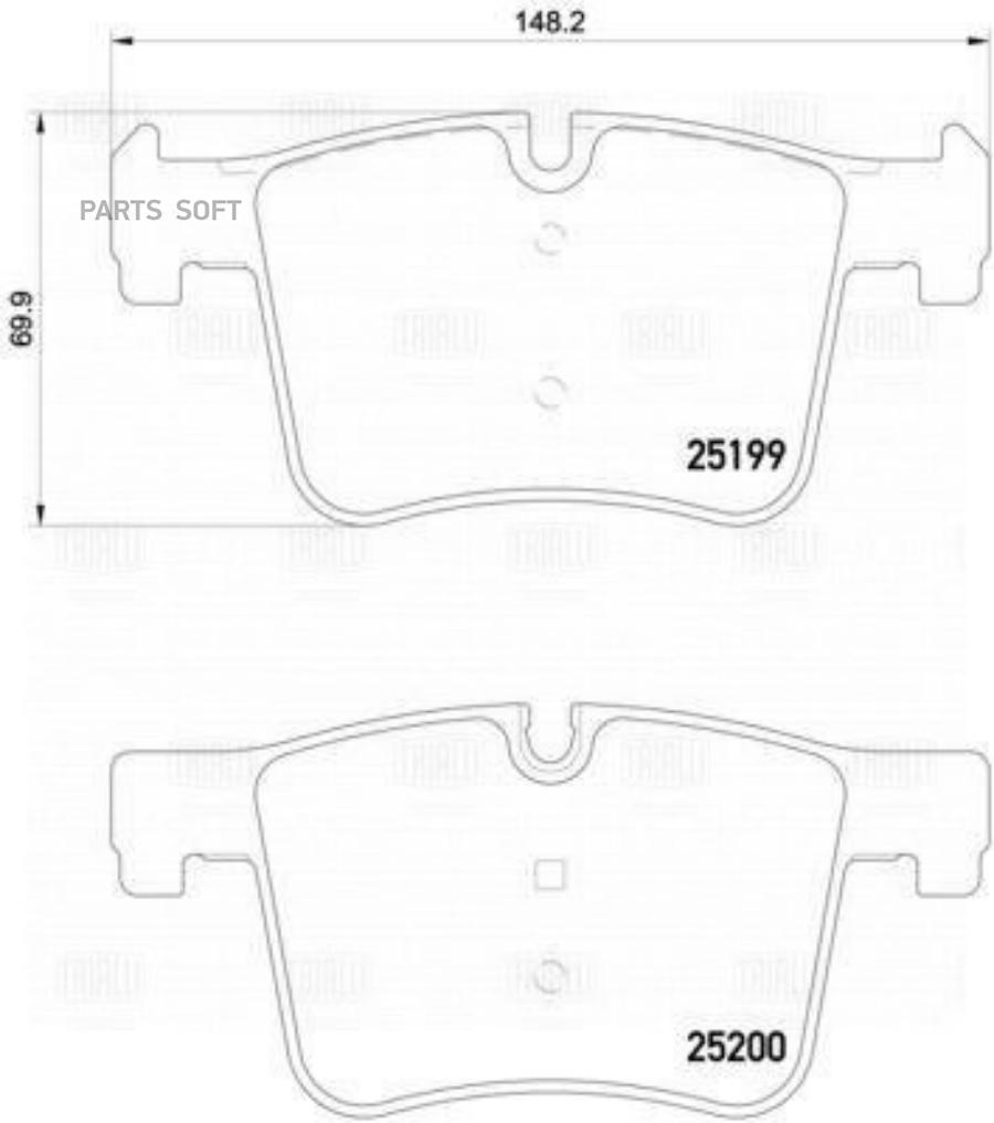 Колодки Тормозные Дисковые Передние Т/С Bosch (В Компл. С Датчиком) Trialli Pf 4141 Triall