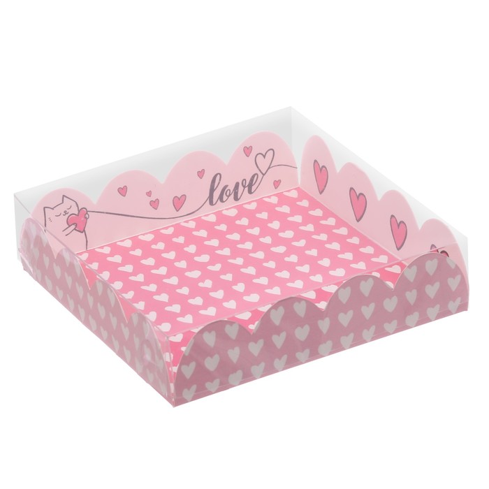 

Коробка подарочная Дарите Счастье Love 13  13  3 см 5 шт, Розовый
