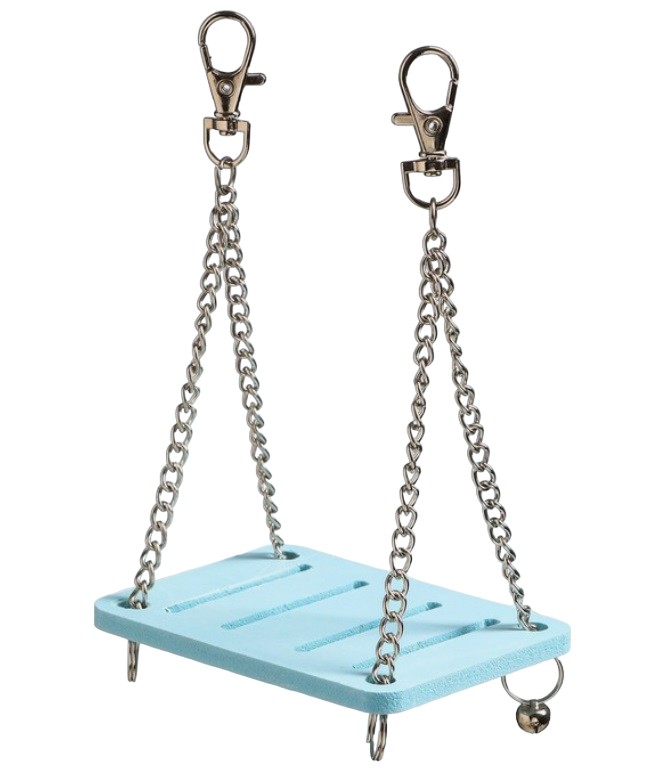 Игрушка для грызунов Пижон Качель на цепочках, 9х7х0,5 см, синий