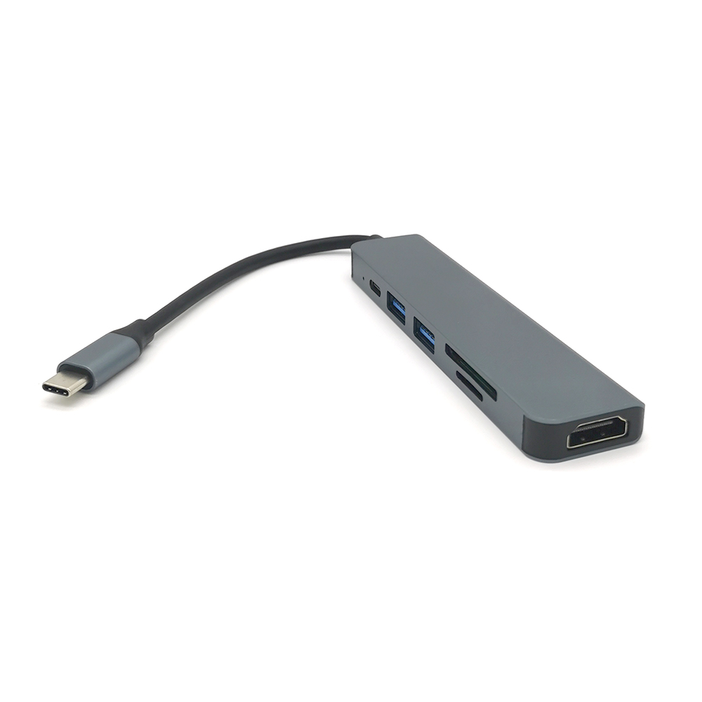 USB Type-C-концентратор 1xUSB Type-C/2xUSB 3.0/HDMI/SD/TF (6 в 1)