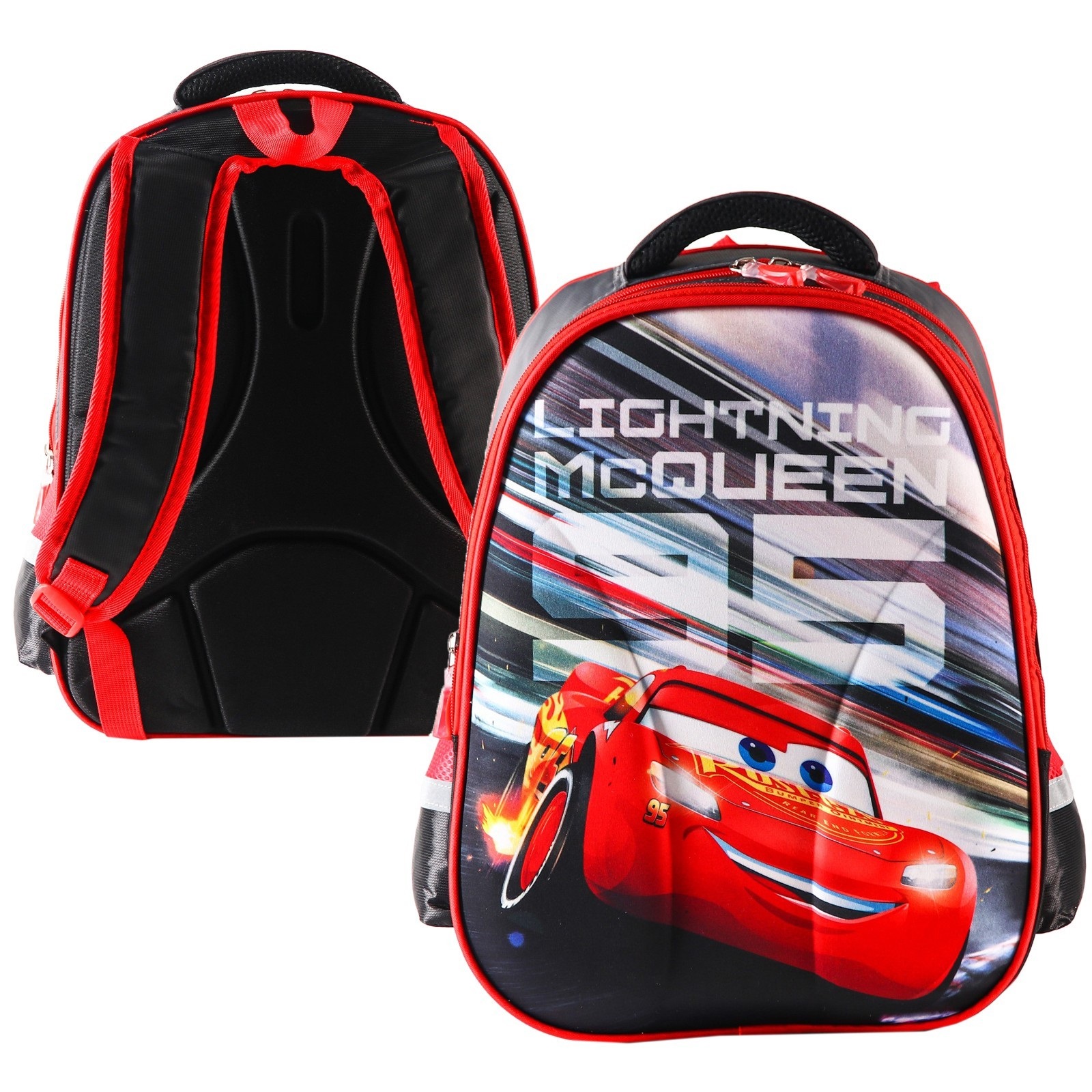

Рюкзак школьный "MCQQUEEN", 39 см х 30 см х 14 см, Тачки, Черный