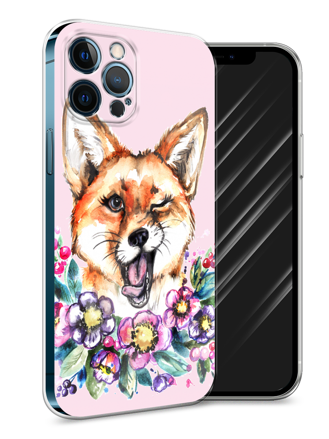 

Чехол Awog на Apple iPhone 12 Pro Max / Айфон 12 Pro Max "Подмигивающая лиса", Разноцветный, 12750-10