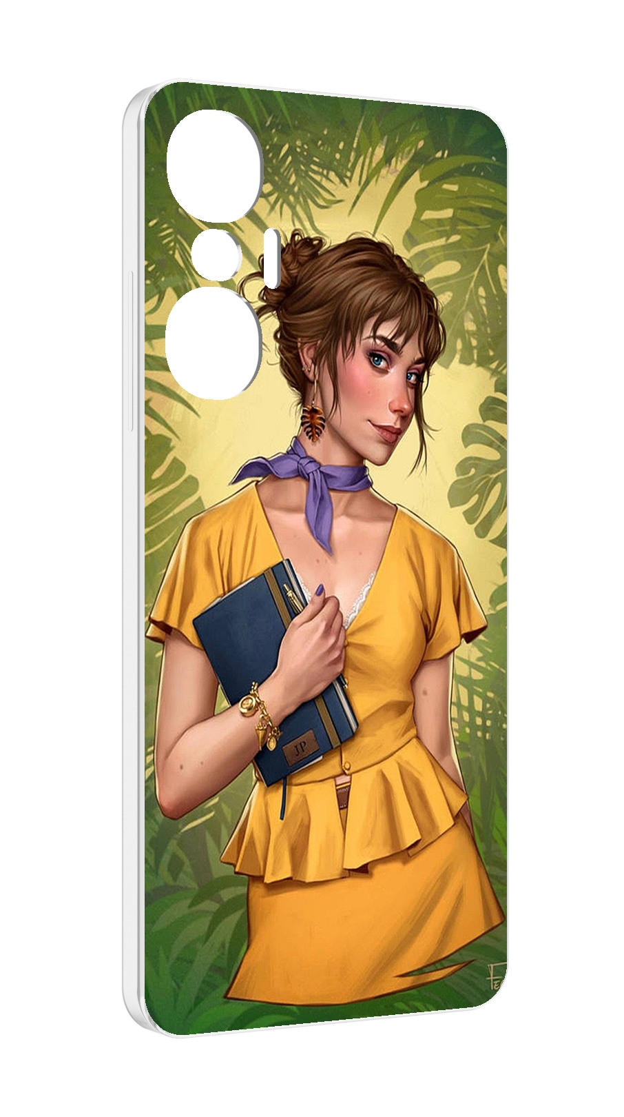 

Чехол MyPads девушка-в-зелени женский для Infinix Hot 20S противоударный, Tocco