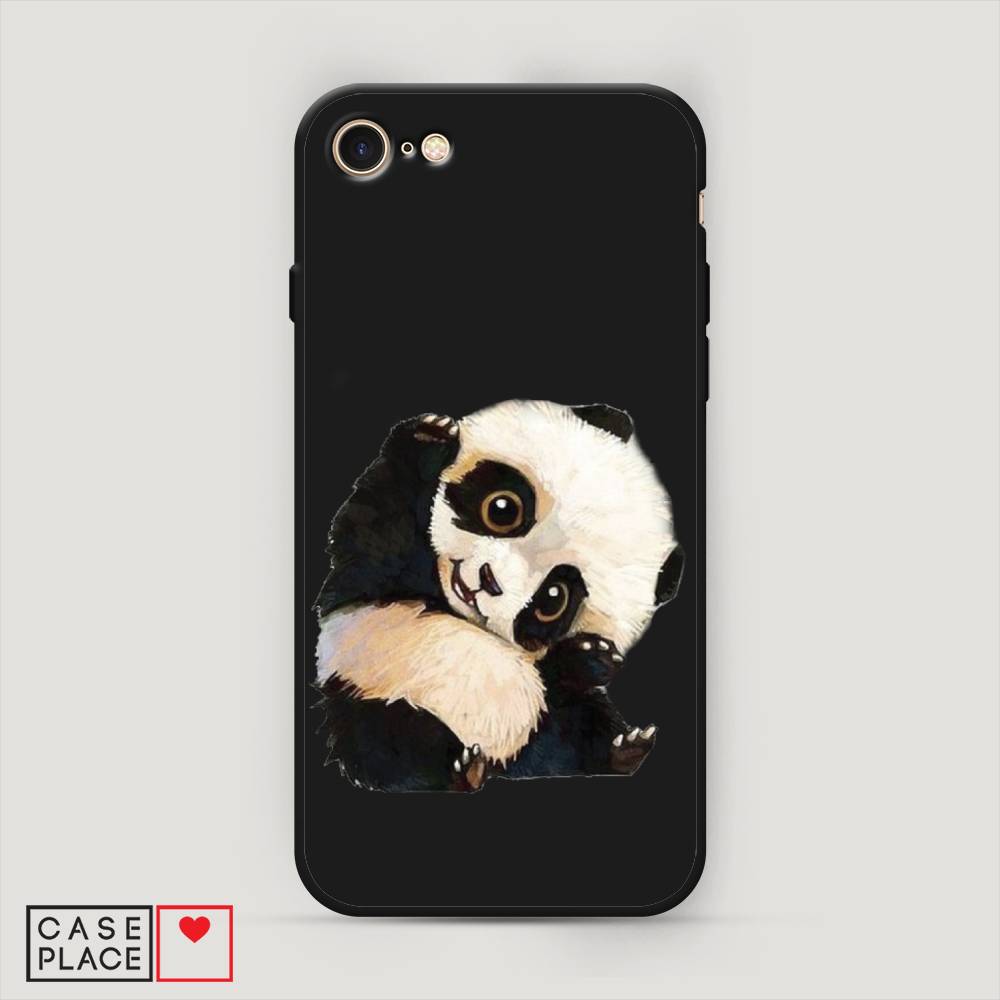 

Матовый силиконовый чехол "Большеглазая панда" на Apple iPhone 8, Большеглазая панда