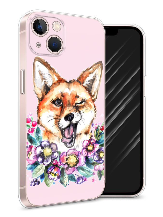 

Чехол Awog на Apple iPhone 13 / Айфон 13 "Подмигивающая лиса", Разноцветный, 14250-10