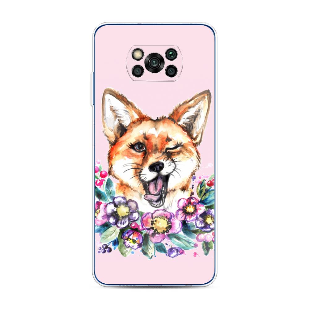 

Чехол Awog на Poco X3 NFC "Подмигивающая лиса", Разноцветный, 39250-10