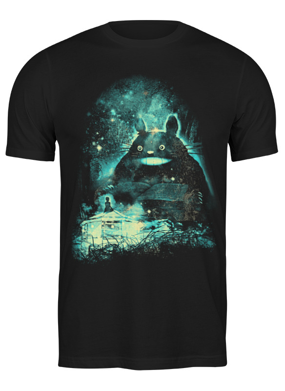 

Футболка мужская Printio Тоторо черная 3XL, Черный, Тоторо