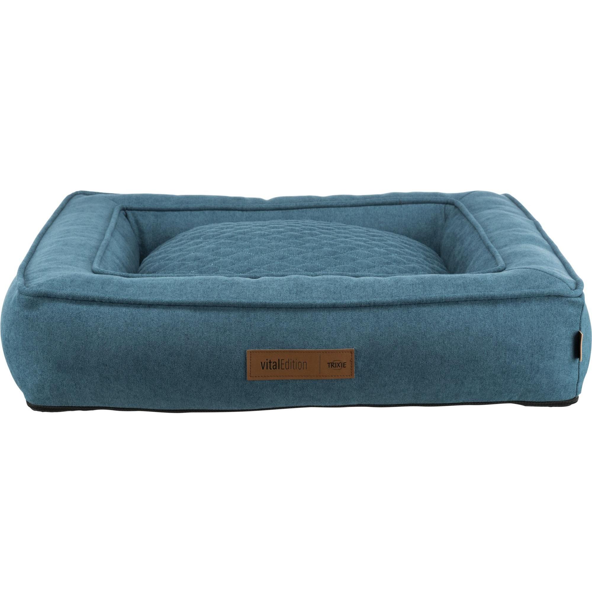

Лежанка для кошек и собак Trixie плюш, полиэфир 60x80x16см синий, серый