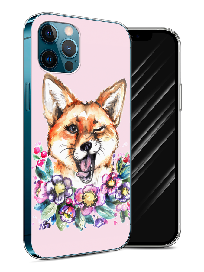 

Чехол Awog на Apple iPhone 12 / Айфон 12 "Подмигивающая лиса", Разноцветный, 12550-10