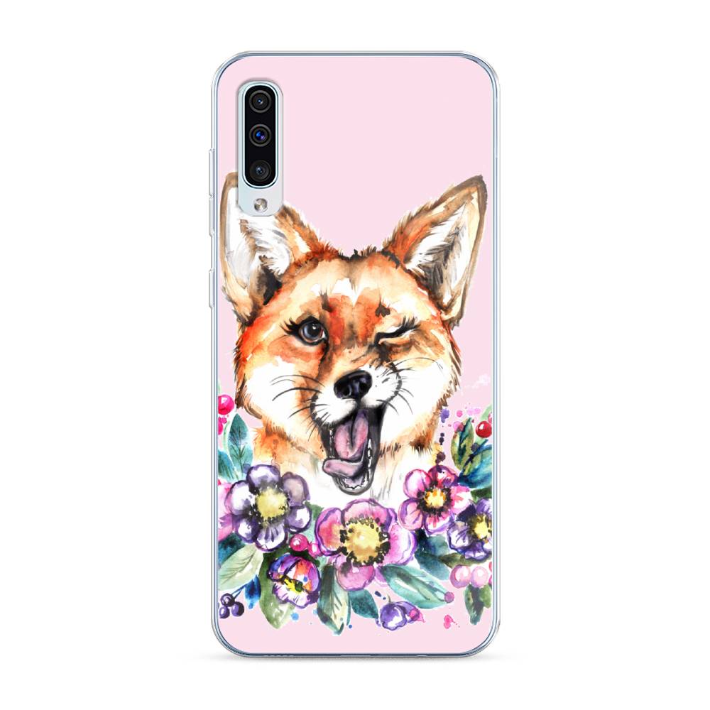 

Чехол Awog на Samsung Galaxy A50 "Подмигивающая лиса", Разноцветный, 27750-10