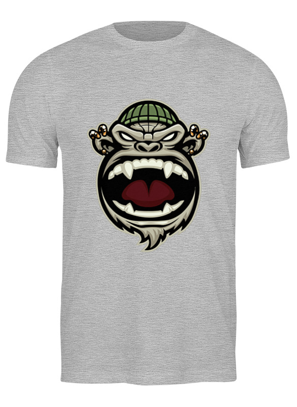 

Футболка мужская Printio Обезьяна (monkey) серая 3XL, Обезьяна (monkey)