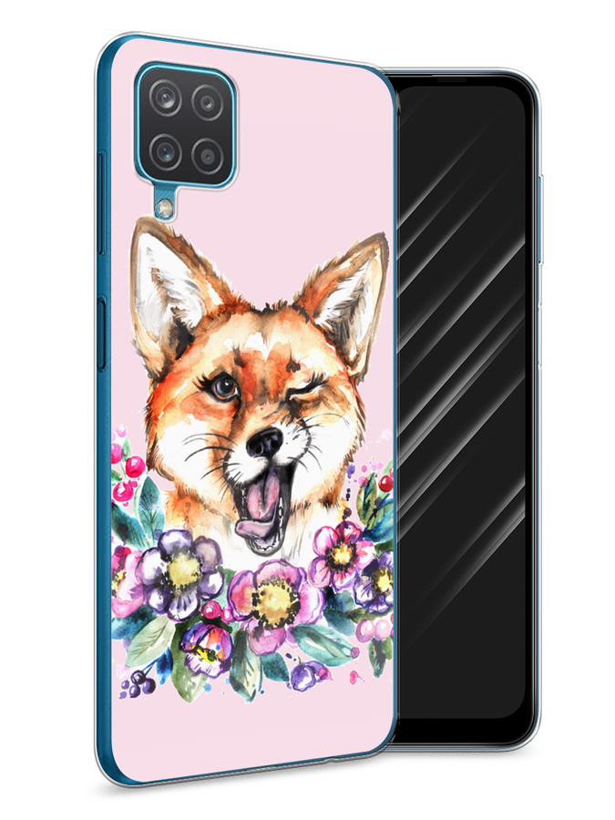 

Чехол Awog на Samsung Galaxy A12 / Самсунг A12 "Подмигивающая лиса", Разноцветный, 2101650-10