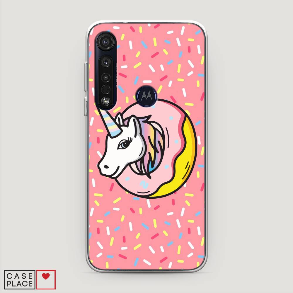 

Чехол Awog на Motorola Moto G8 Plus "Единорог в пончике", Разноцветный, 241450-2