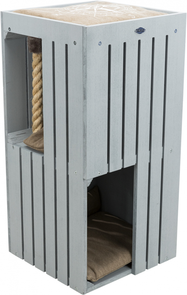 

Домик для кошек Trixie BE NORDIC Juna, серый, 38x38x77см