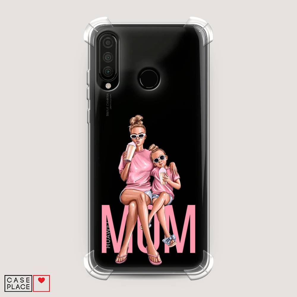 

Чехол Awog на Huawei P30 Lite "Lovely mom", Синий;бежевый;розовый, 67951-1