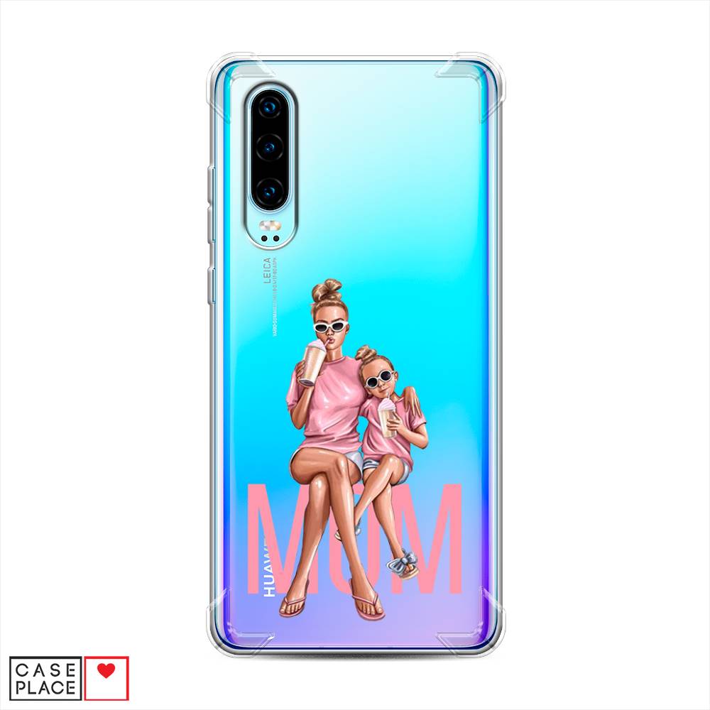 

Чехол Awog на Huawei P30 "Lovely mom", Синий;бежевый;розовый, 68551-1