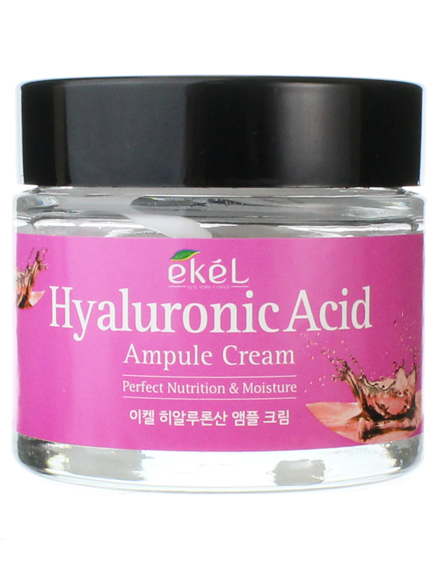 Крем для лица Ekel Hyaluronic Acid Ampule Cream с гиалуроновой кислотой, 70 мл ekel пенка для умывания с гиалуроновой кислотой увлажняющая foam cleanser hyaluronic acid 100