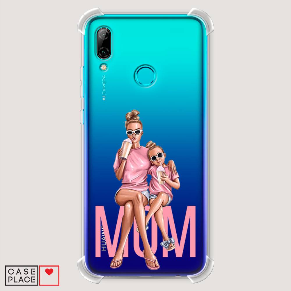 

Чехол Awog "Lovely mom" для Huawei P Smart 2019, Синий;бежевый;розовый, 67251-1