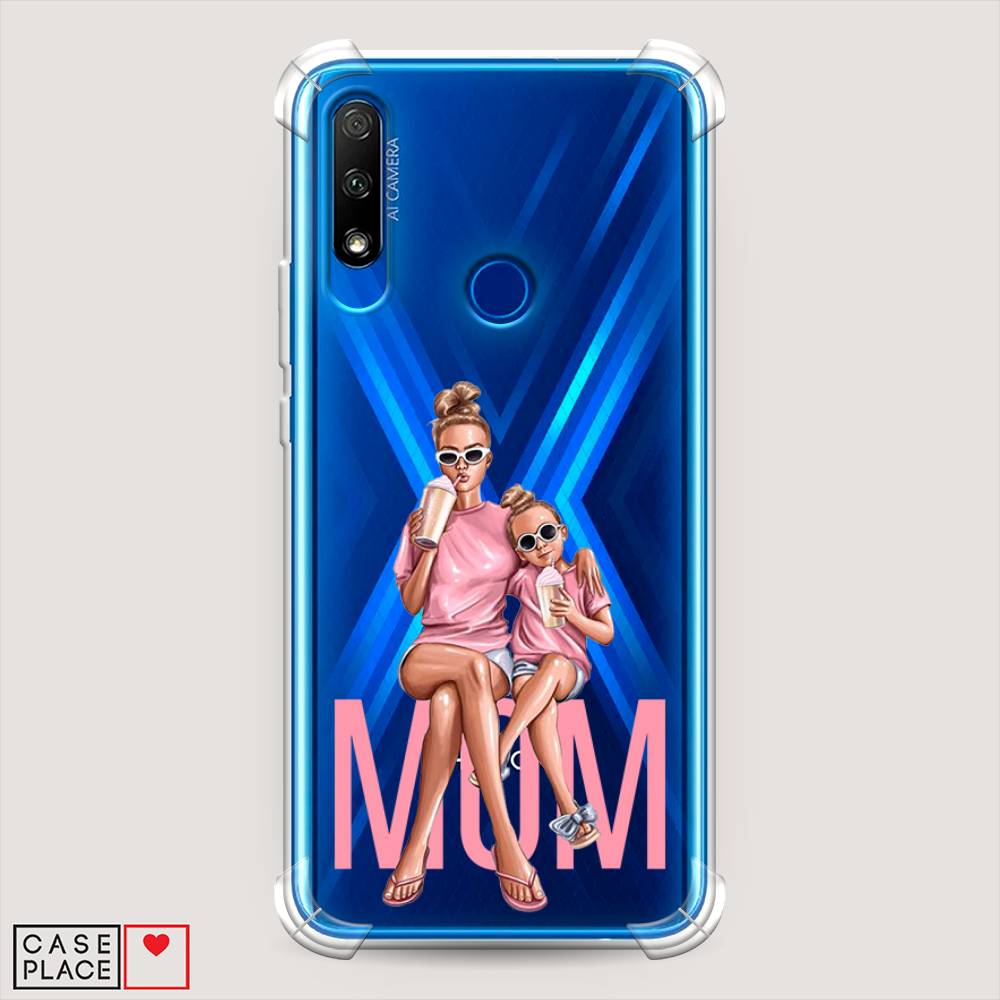 

Чехол Awog на Honor 9X "Lovely mom", Синий;бежевый;розовый, 69951-1
