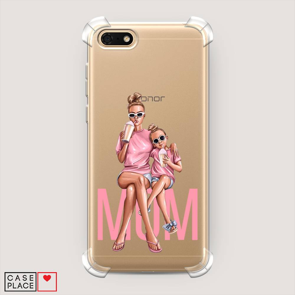 

Чехол Awog на Honor 7A "Lovely mom", Синий;бежевый;розовый, 65251-1