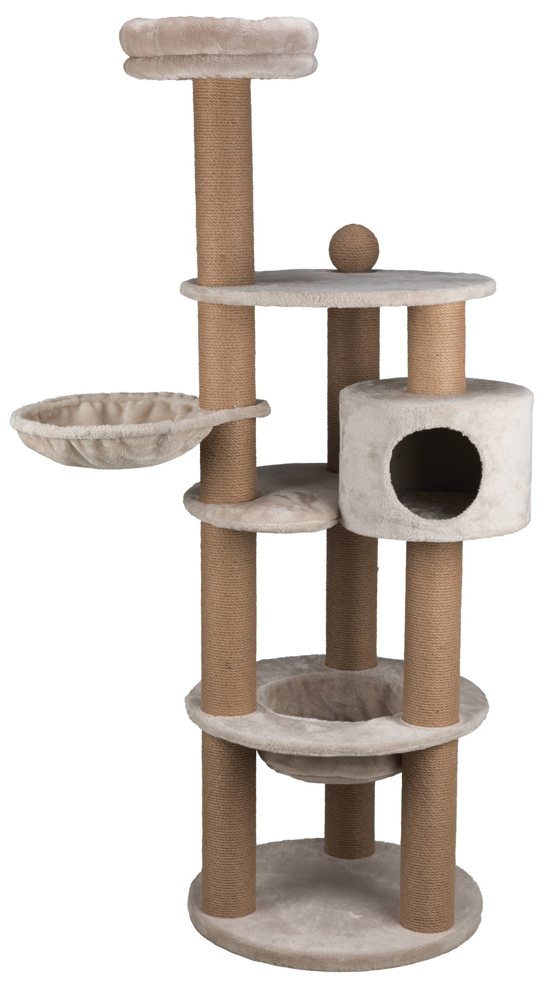 Комплекс для кошек Trixie, серый, 4 уровня, 177 см