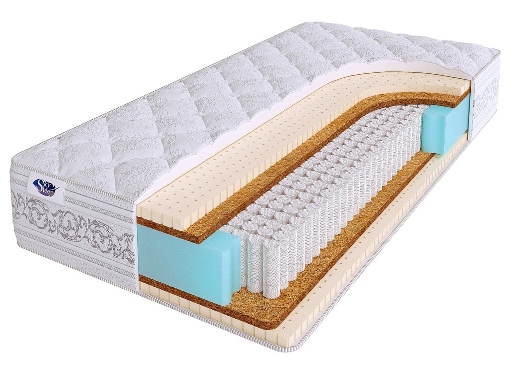 

Матрас SkySleep Privilege Medium S1000 140х195, Бежевый;белый;серый;серебристый, Privilege Medium S1000