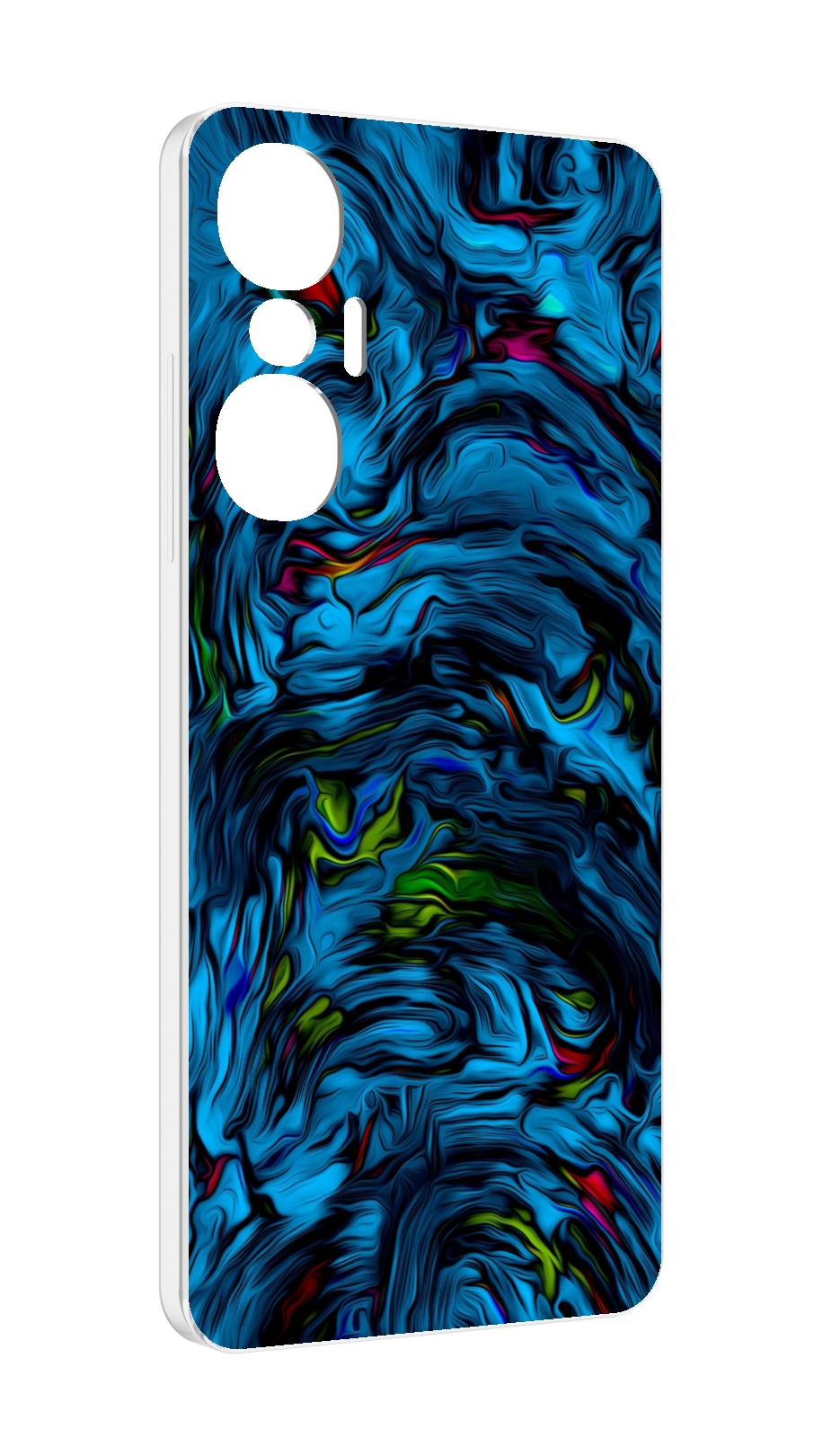 

Чехол MyPads голубая краска в темноте для Infinix Hot 20S противоударный, Tocco