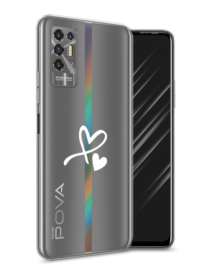 

Чехол Awog на Tecno Pova 2 "Сердечко минимализм", Разноцветный, 300550-6