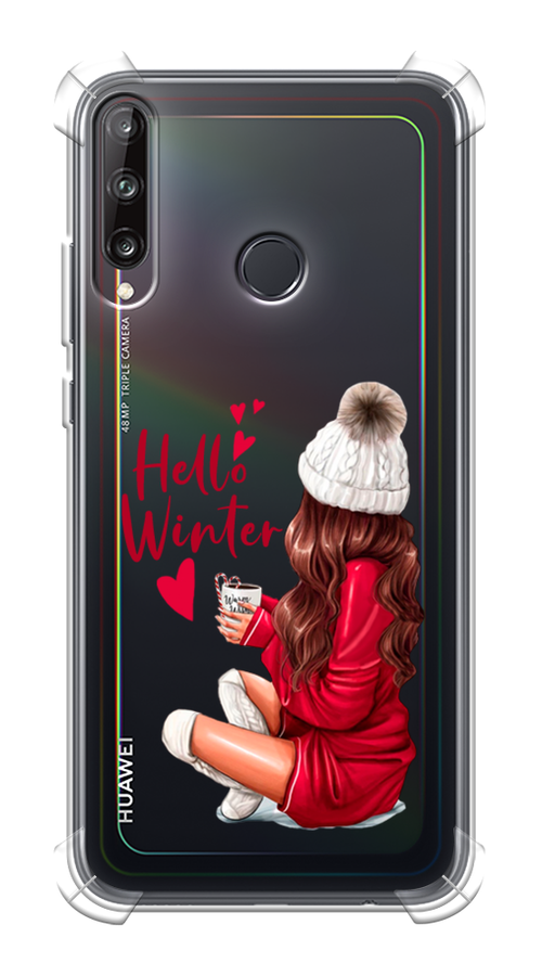 

Чехол Awog на Huawei Y7p "Hello winter", Красный;коричневый;белый