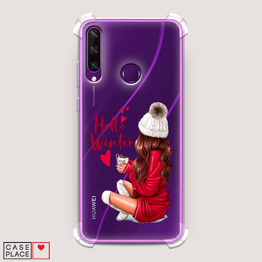 

Чехол Awog на Huawei Y6p "Hello winter", Красный;коричневый;белый
