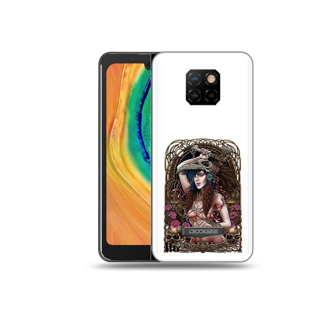 

Чехол MyPads Tocco для Doogee S88 Plus красивая девушка рисунок, Прозрачный, Tocco