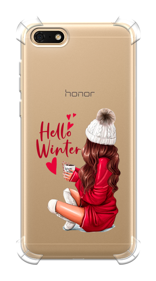 

Чехол Awog на Huawei Y5 Prime 2018 "Hello winter", Красный;коричневый;белый