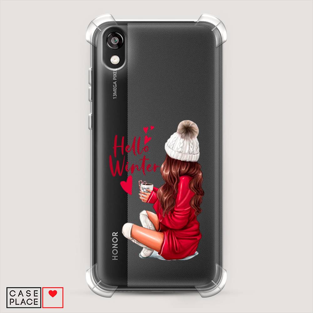 

Чехол Awog на Huawei Y5 2019 "Hello winter", Красный;коричневый;белый
