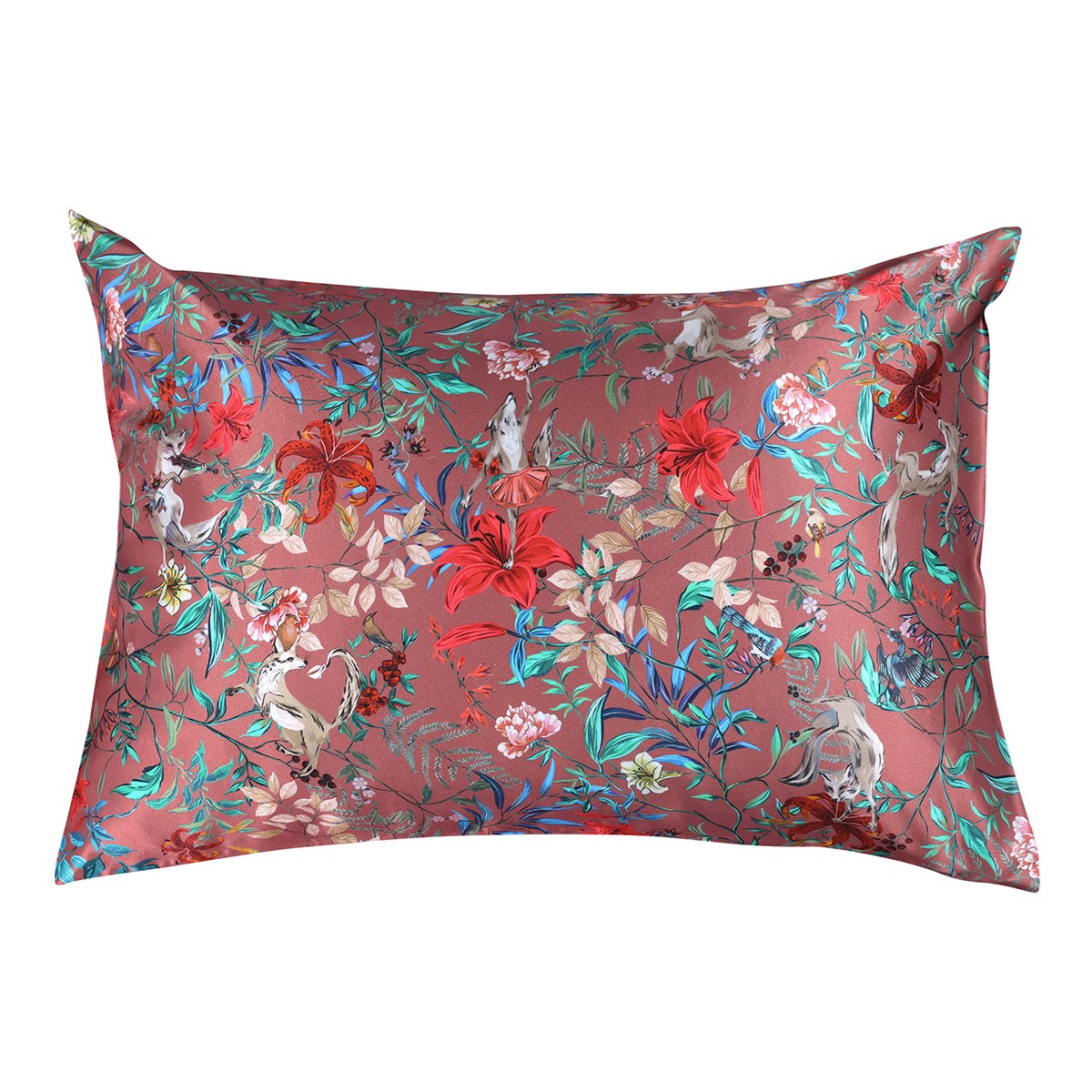 

Вишнево-ягодная шелковая наволочка Корсак Mollen MOL022937, Красный, 50627