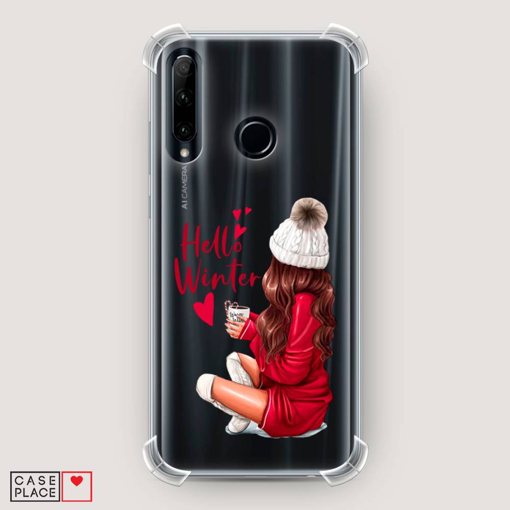 

Чехол Awog на Huawei P Smart Plus 2019 "Hello winter", Красный;коричневый;белый