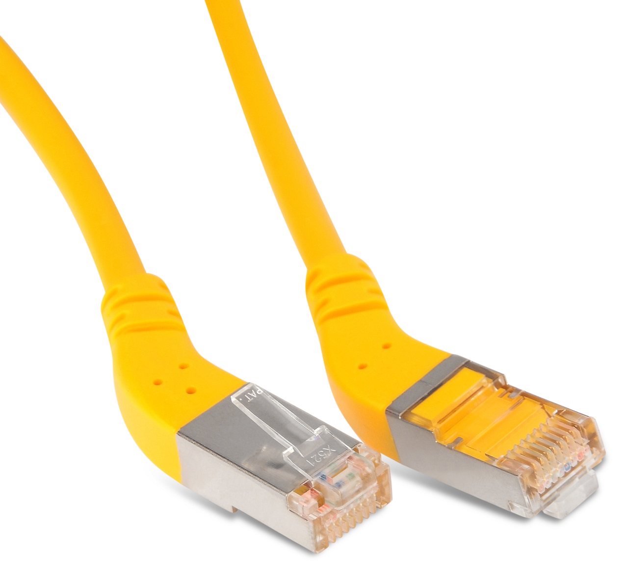 фото Кабель для компьютера hyperline pc-apm-stp-rj45/l45-rj45/r45-c6-1m-lszh-yl