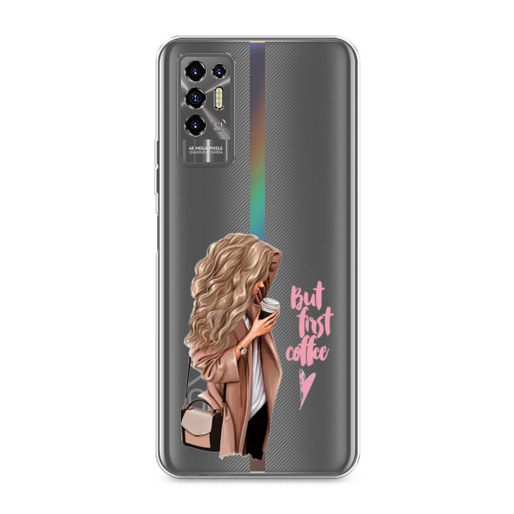 

Чехол Awog "Девушка с кофе" для Tecno Pova 2