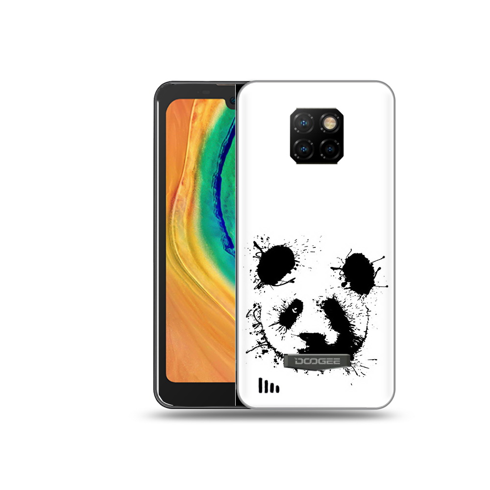 

Чехол MyPads Tocco для Doogee S88 Plus клякса-панда, Прозрачный, Tocco