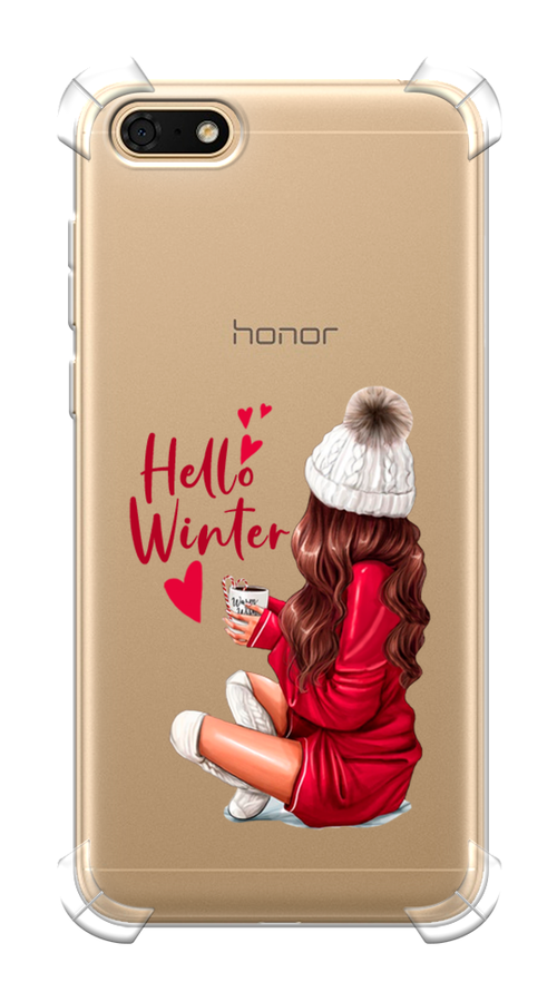 

Чехол Awog на Honor 7A "Hello winter", Красный;коричневый;белый
