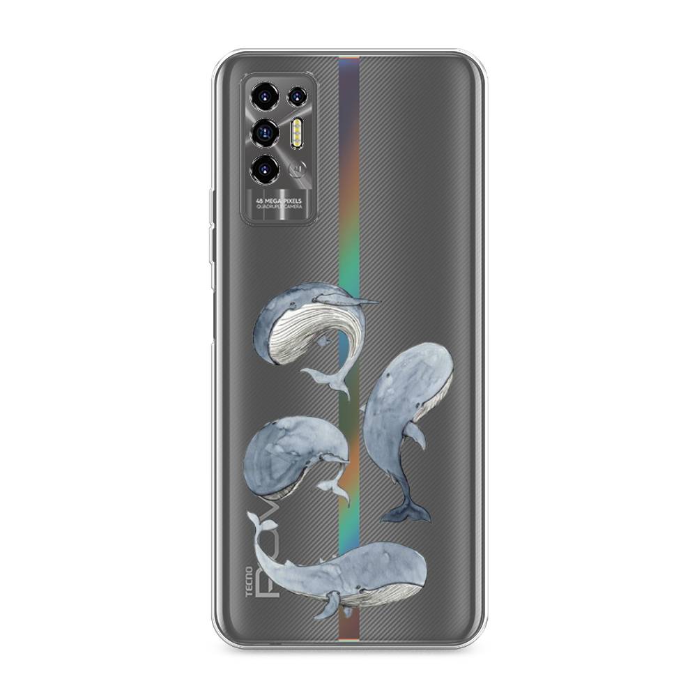 

Чехол Awog на Tecno Pova 2 "Киты", Разноцветный, 300550-1