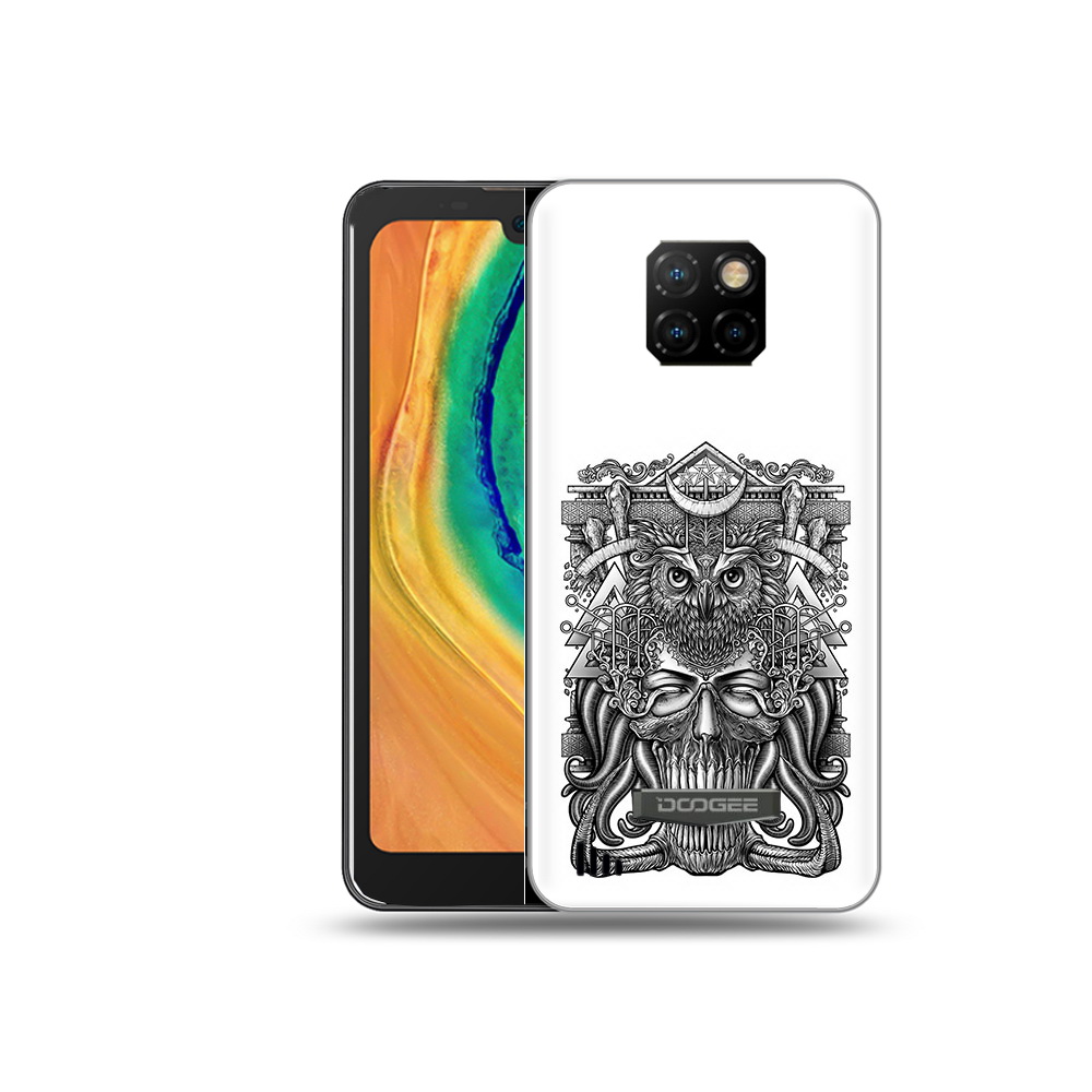 

Чехол MyPads Tocco для Doogee S88 Plus зубастая сова, Прозрачный, Tocco
