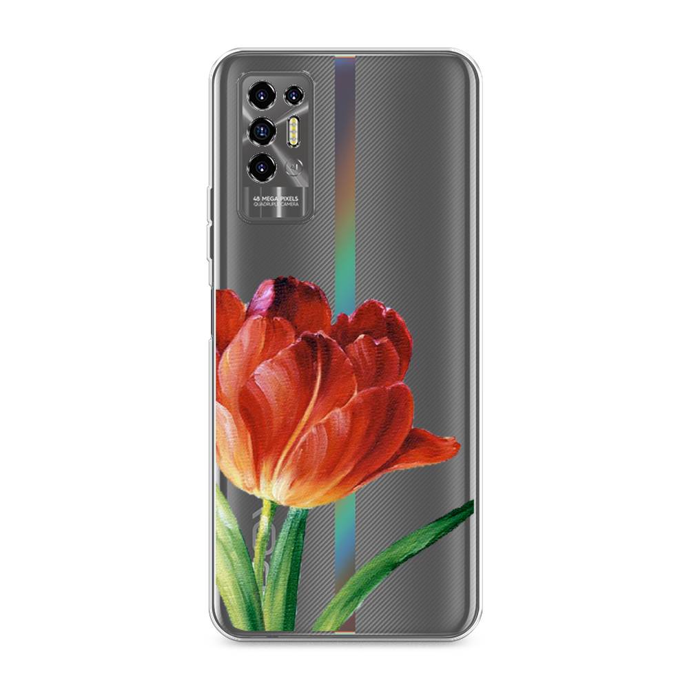

Чехол Awog на Tecno Pova 2 "Красный тюльпан", Разноцветный, 300550-8