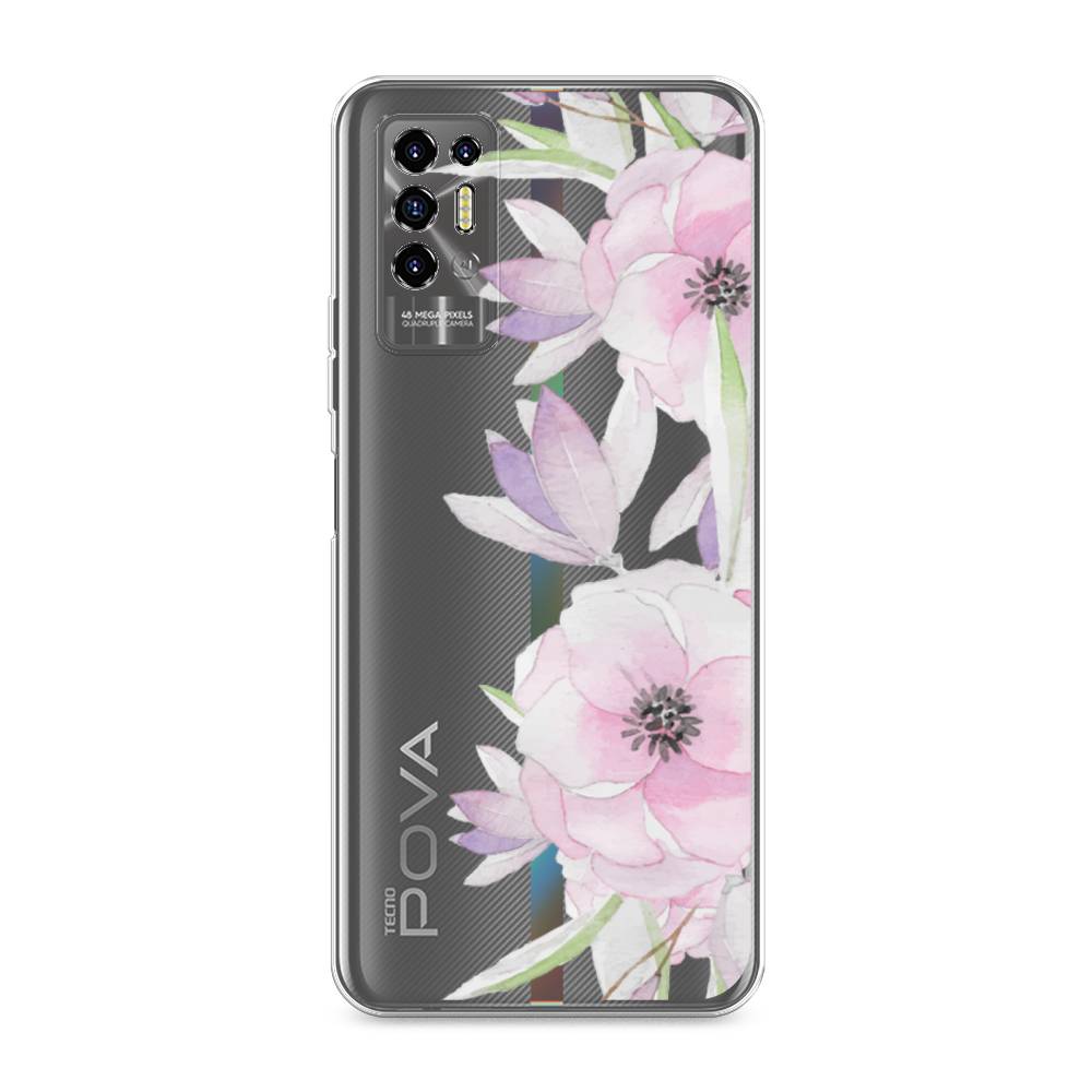 

Чехол Awog на Tecno Pova 2 "Нежные анемоны", Разноцветный, 300550-8