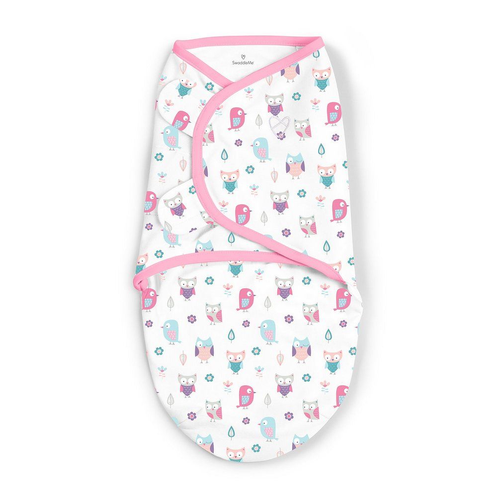 

Конверт на липучке Summer Infant Swaddleme, Cahoots розовые совята , размер S M 56356, Swaddleme