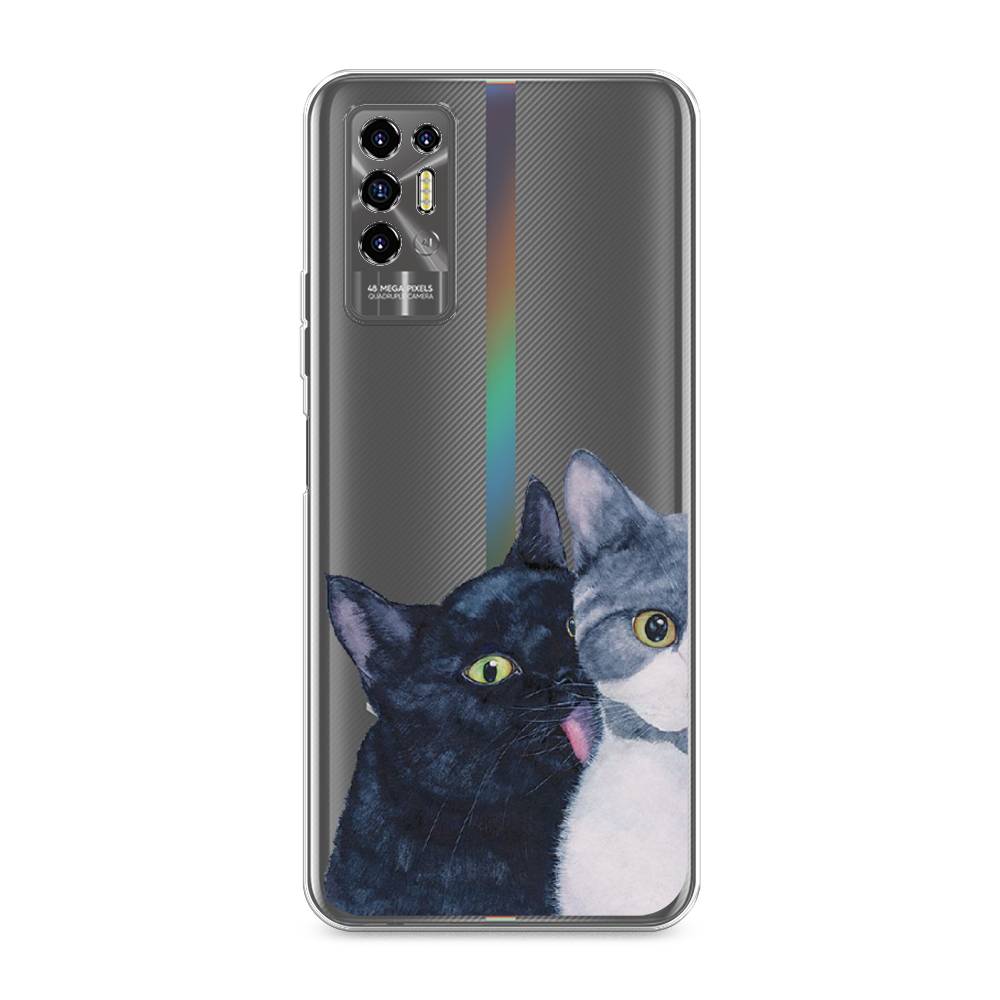 

Чехол Awog на Tecno Pova 2 "Кошачья любовь", Разноцветный, 300550-1