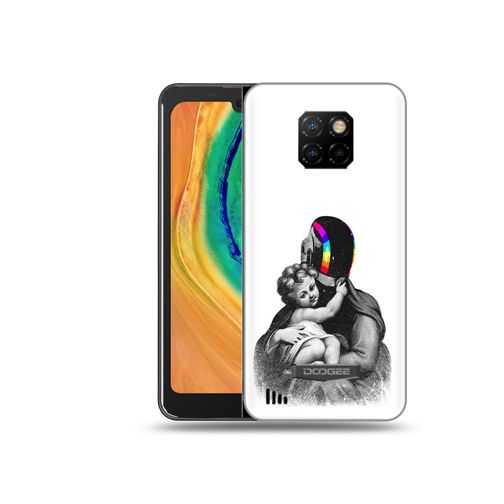 

Чехол MyPads Tocco для Doogee S88 Plus защитник в шлеме, Прозрачный, Tocco